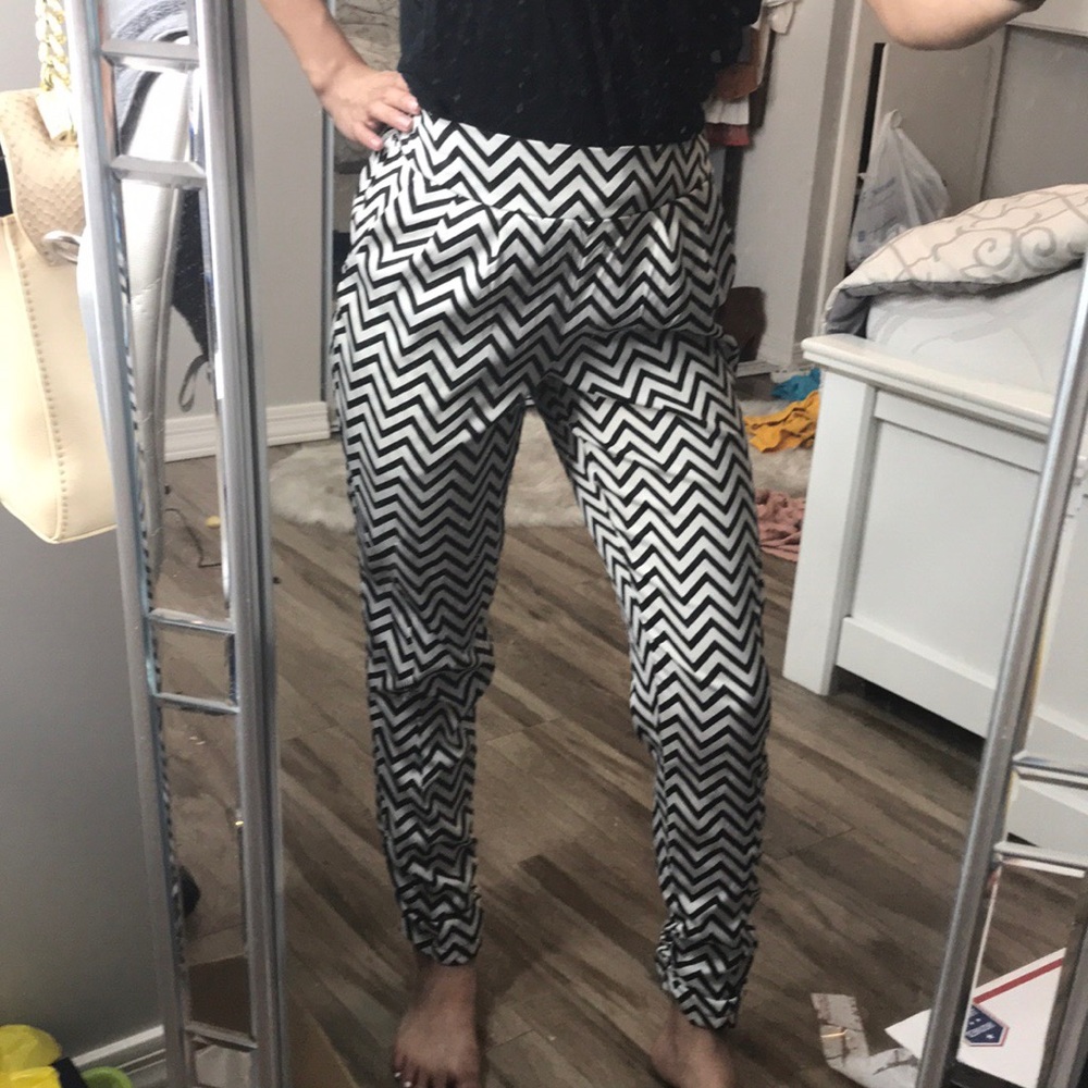 Zigzag high wasted pants